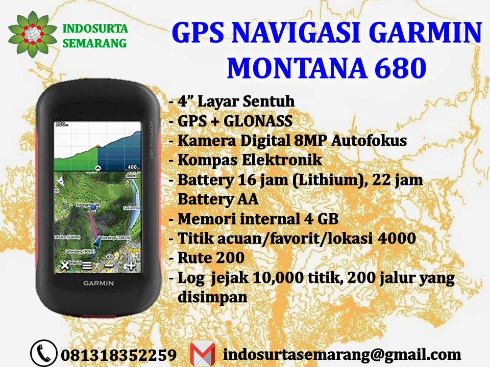 Jual GPS Garmin Montana 680 di Semarang Harga Murah