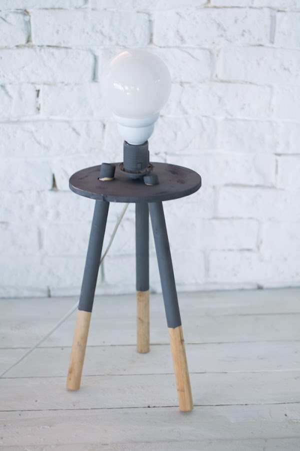 Lámpara nórdica madera diy