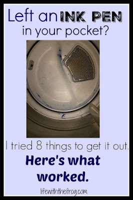 life with the frog: How to get ink stains out of your dryer