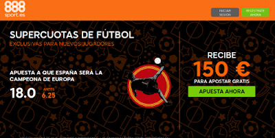 888sport bienvenida 150 euros + supercuota 18 España campeona Eurocopa 2016 888sport bienvenida 150 euros + supercuota 18 España campeona Eurocopa 2016