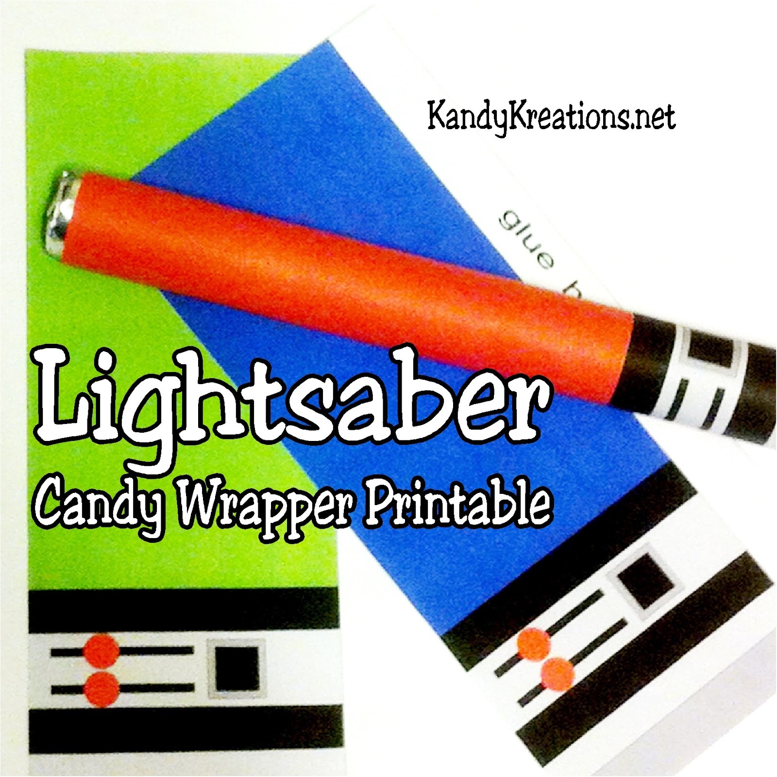 Lightsaber Sweet Tart Candy Wrapper Printables DIY Party Mom