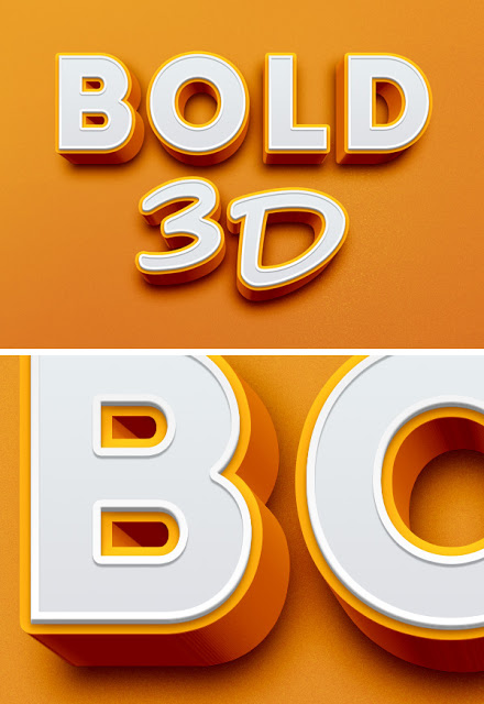 Plantilla para crear texto con efecto 3D en Photoshop (PSD)