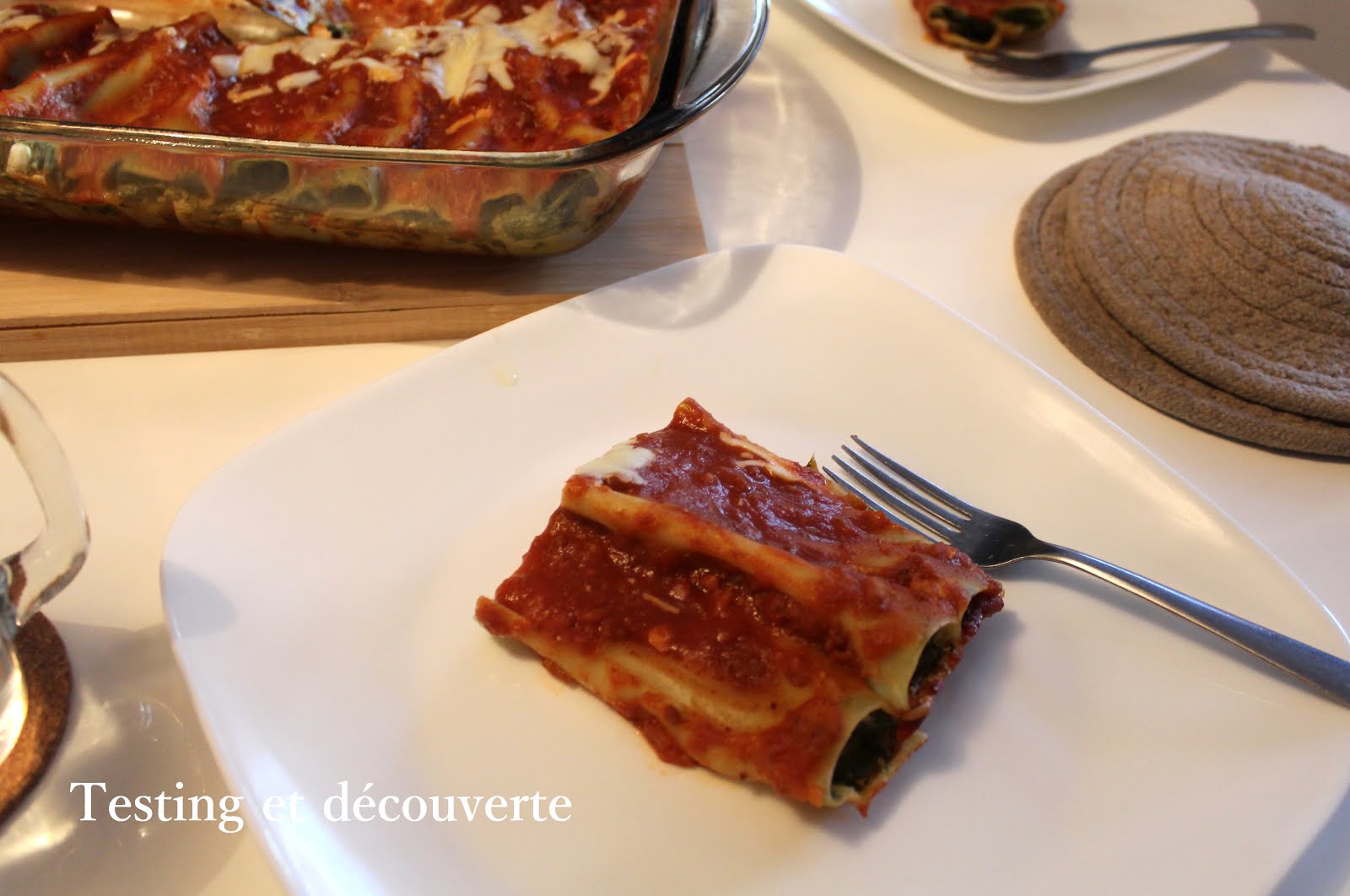 Testing et découverte Cannelloni à la florentine