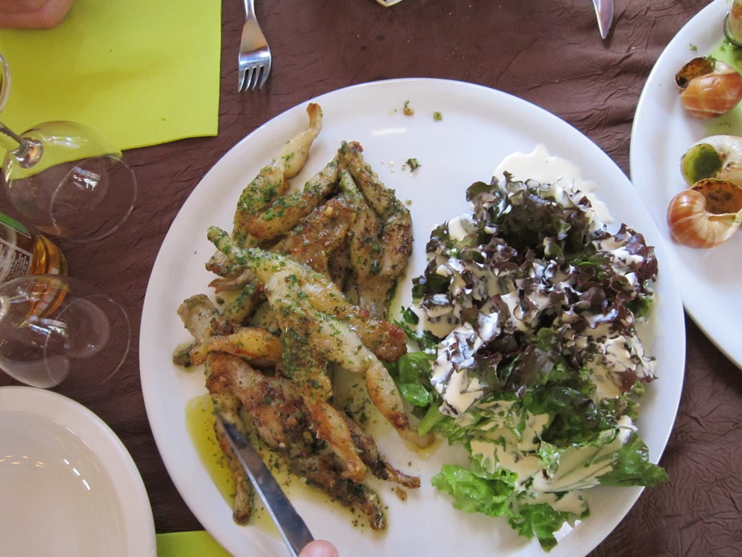 Lounging in the Languedoc Arques, Snails and Frog legs