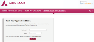 Axis Bank Credit Card Status Track Online