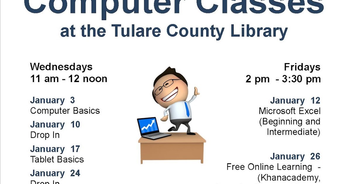 Tulare County Library News and Events: FREE Computer Classes at the ...