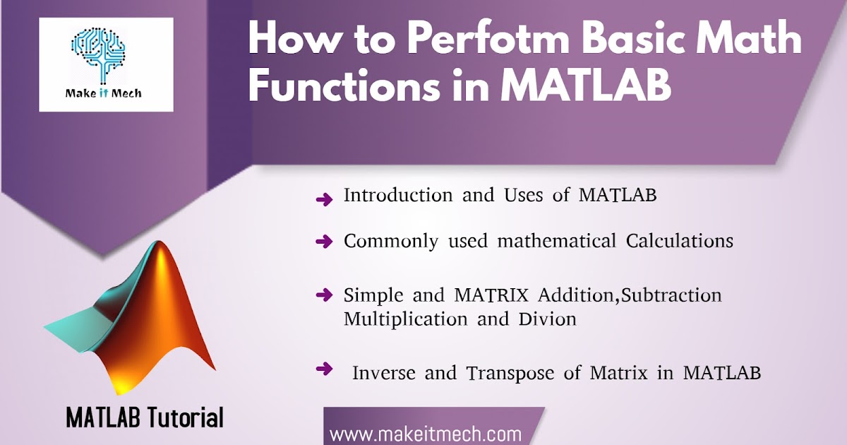labwire: How to perform Basic Math functions in MATLAB commonly used ...