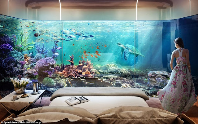 غرفة النوم تحت الماء