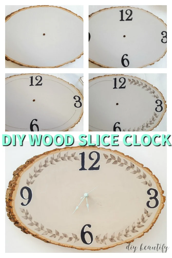 How to Make a Wood Slice Clock DIY Beautify Creating Beauty at Home