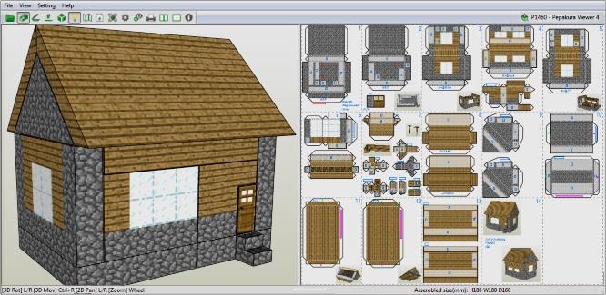 PAPERMAU: Minecraft - A Village House Paper Model In Minecraft Styleby  Oitansensei