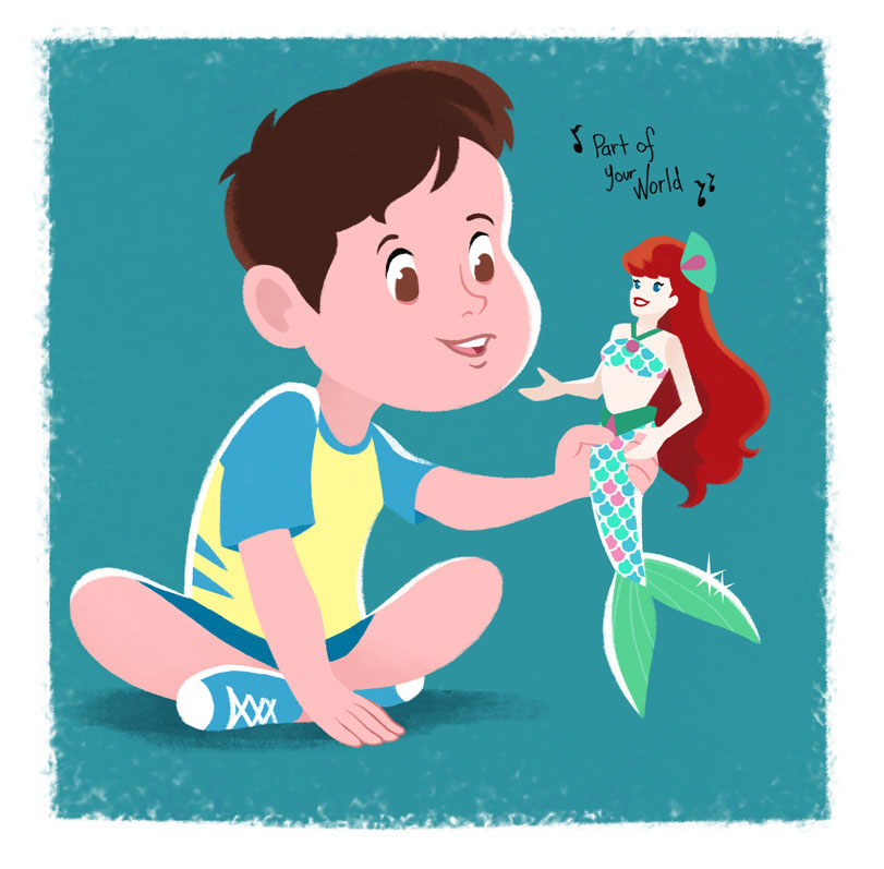 boy mermaid doll