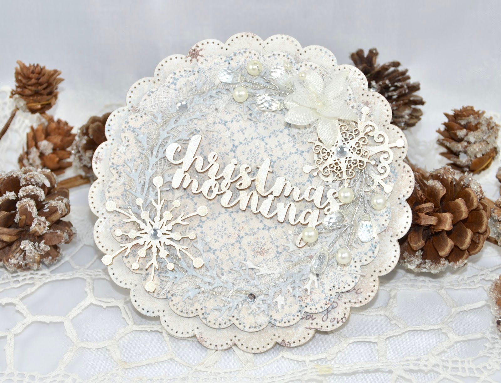 Cathrines hjerte Round Christmas Cards.