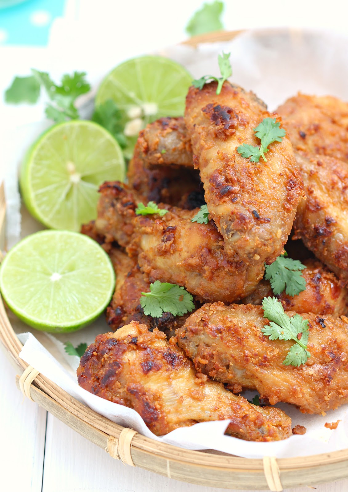 Twicebaked Thaipeanut chicken wings