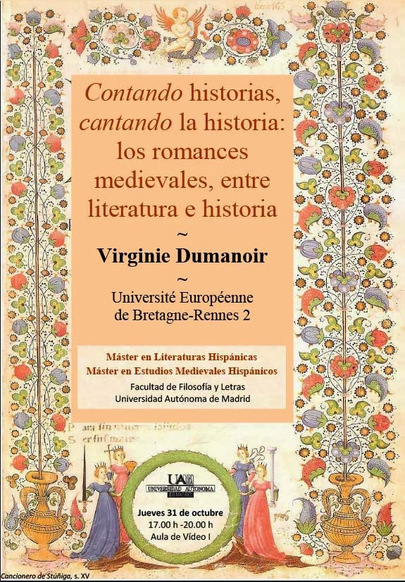 Virginie Dumanoir, Contando historias, cantando la historia: los romances medievales, Máster en literaturas Hispánicas