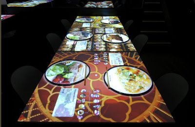 Interactive menu restaurant, London, UK