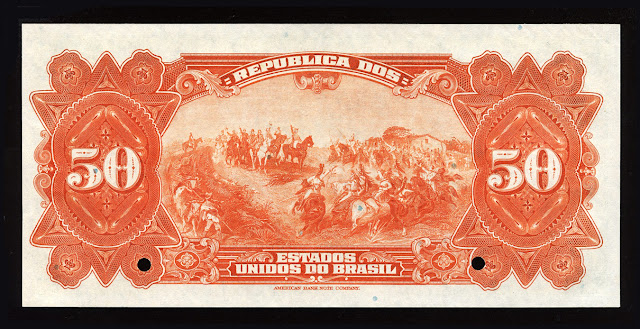 Brasil Brazil 50 Mil Réis Cédula banknote