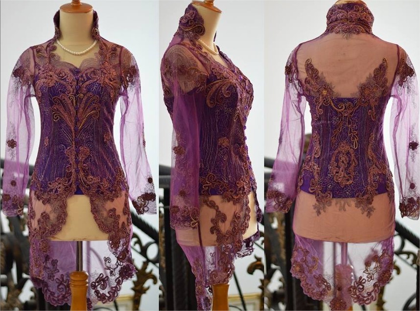 dress brokat warna warni