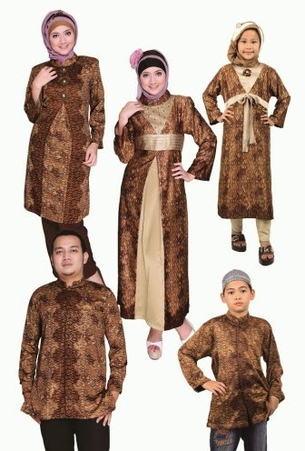 Model baju batik muslim keluarga yang serasi Model baju batik muslim keluarga yang serasi