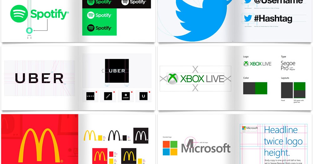 50 de identidad corporativa para - spotify, Twitter, Xbox, Pepsi... - Lettering Time