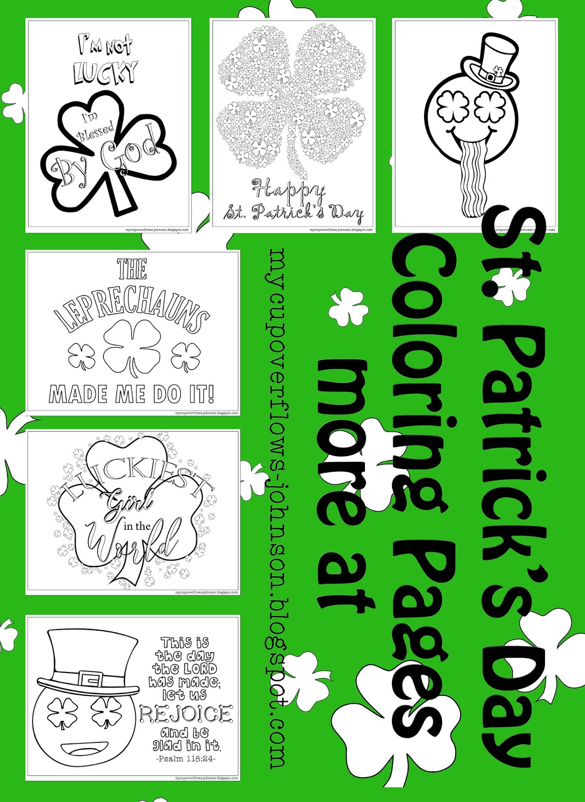 My Cup Overflows St Patrick s Day Coloring Pages