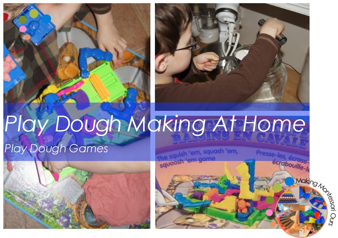 Making Play Dough At Home, Play Dough Games "Making Montessori Ours"
