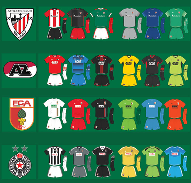 201516 Europa League Kits Overview All 131 Europa League 1516