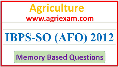 Agriculture field officer 2012