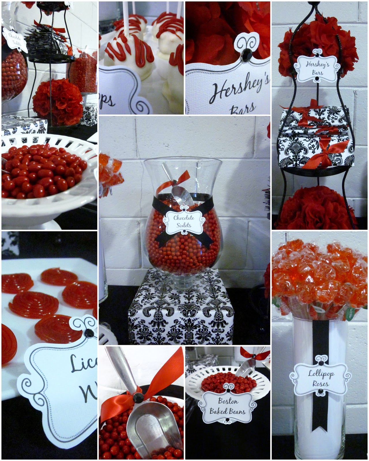 Creationz Red and Black Candy Buffet
