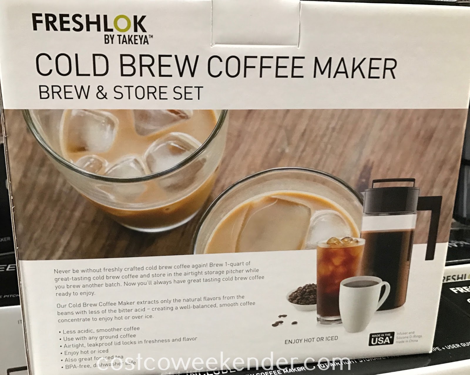 Takeya Cold Brew Coffee Maker Brew & Store Set Costco Weekender