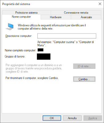Come cambiare nome al computer su Windows 10