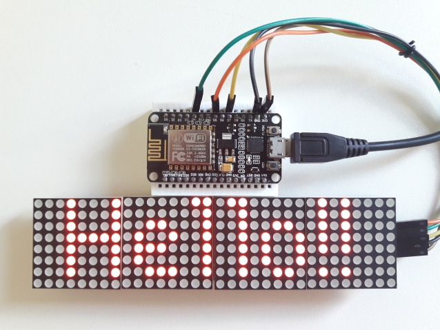 Max7219 com ESP8266 NodeMCU Max7219 com ESP8266 NodeMCU