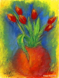 pastel oil pastels paintings artwork sennelier easy painting chalk gold daffodils drawings soft tulips pink flower using paper lessons still