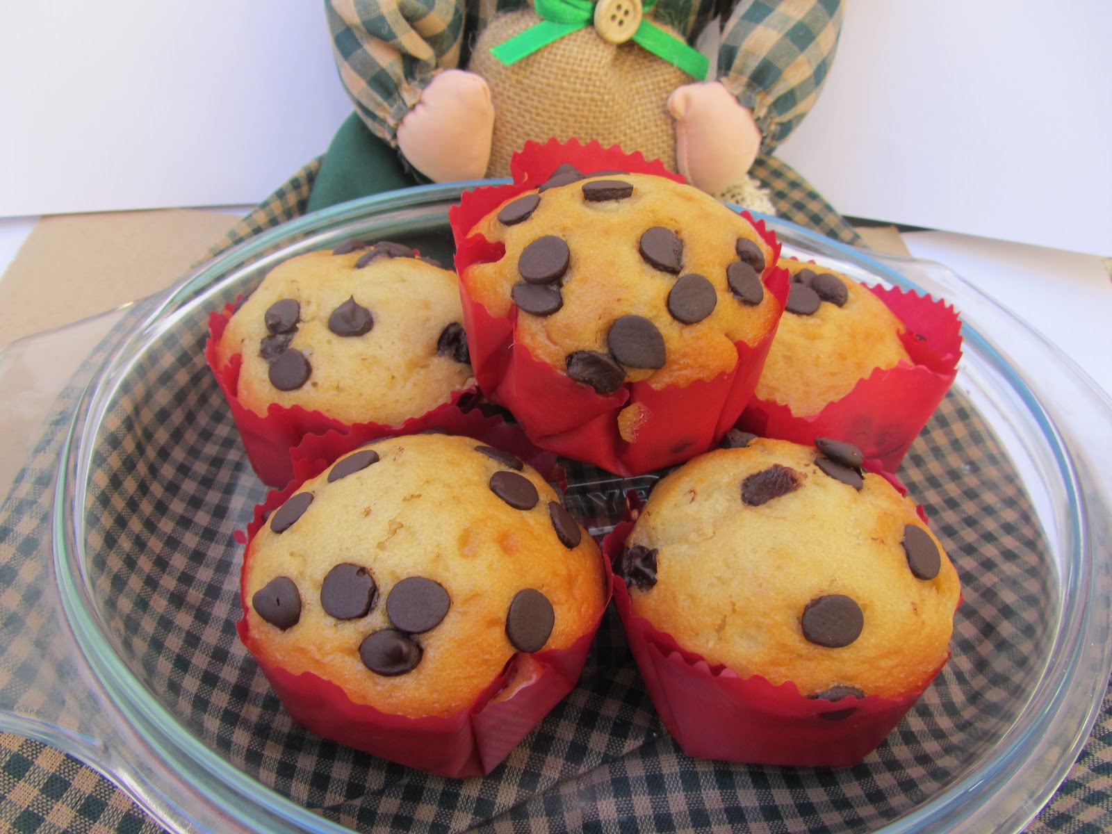 saladosypostres Muffins de Vainilla y Chips de Chocolate