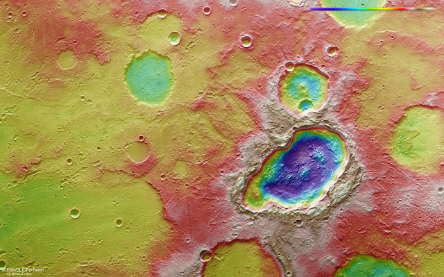 Craters suggest impacting body that may have broken into three before it hit Mars Craters suggest impacting body that may have broken into three before it hit Mars