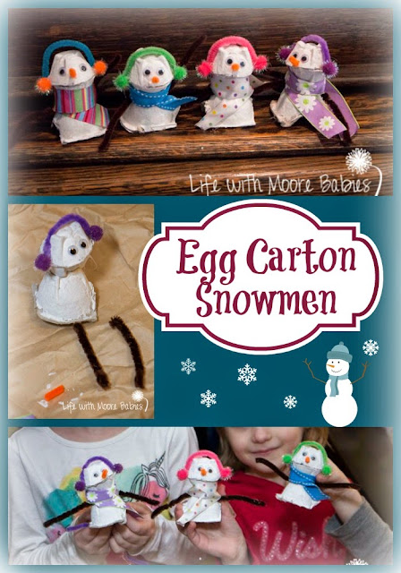 Turn Egg Cartons into Adorable Snowman