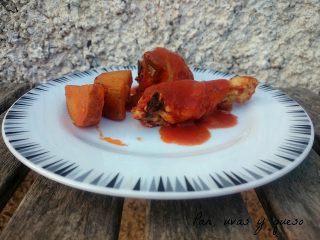 Pollo con tomate (tradicional o Crock-Pot)