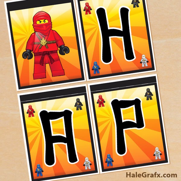 Free Printable Happy Birthday Banners For A Ninjago Party Oh My 