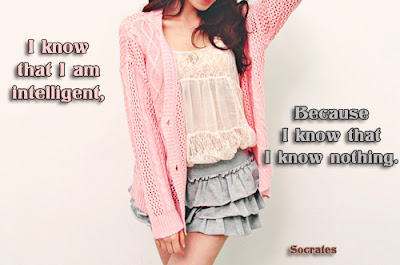facebook Poste image quotes (I know that I am intelligent... )