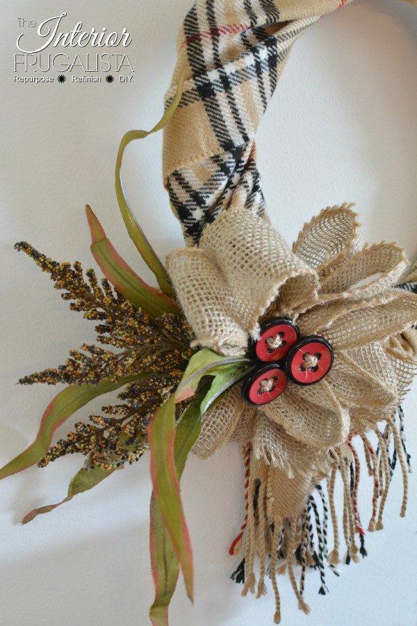 A Quick and Easy DIY Fall Scarf Wreath The Interior Frugalista