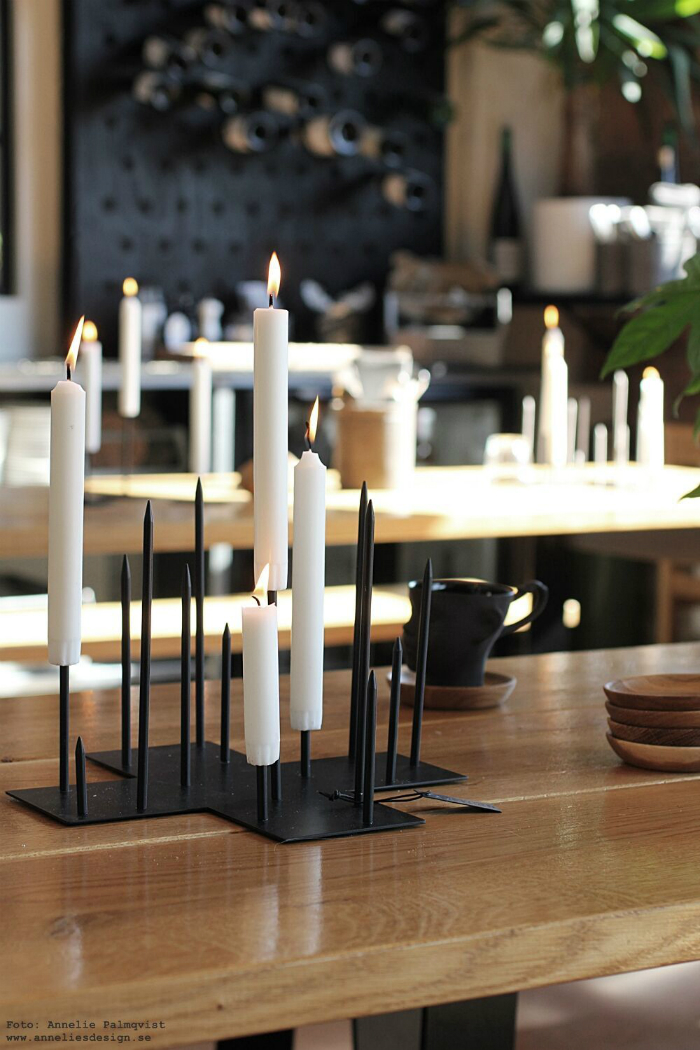 svart, vitt & rött Ljusstake candle cross