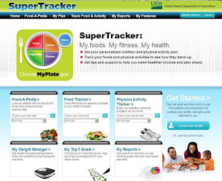 screenshot of SuperTracker website