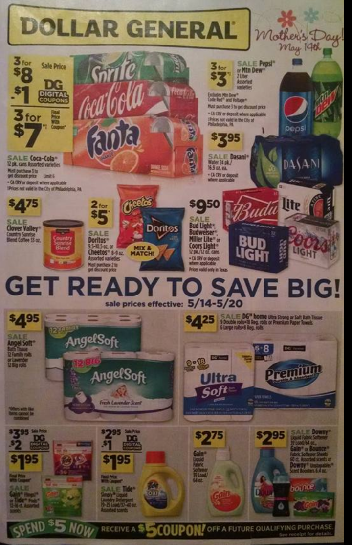 My coupons dollar general