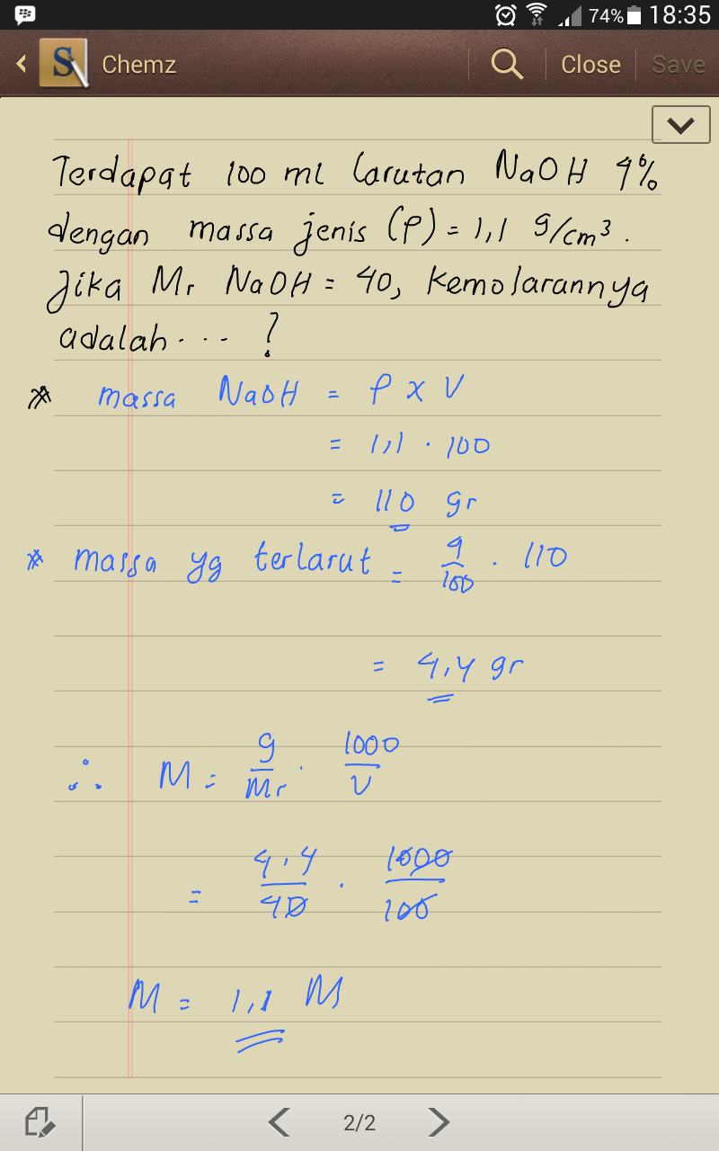 Soal Tentang Molaritas Contoh Soal Kimia Molaritas