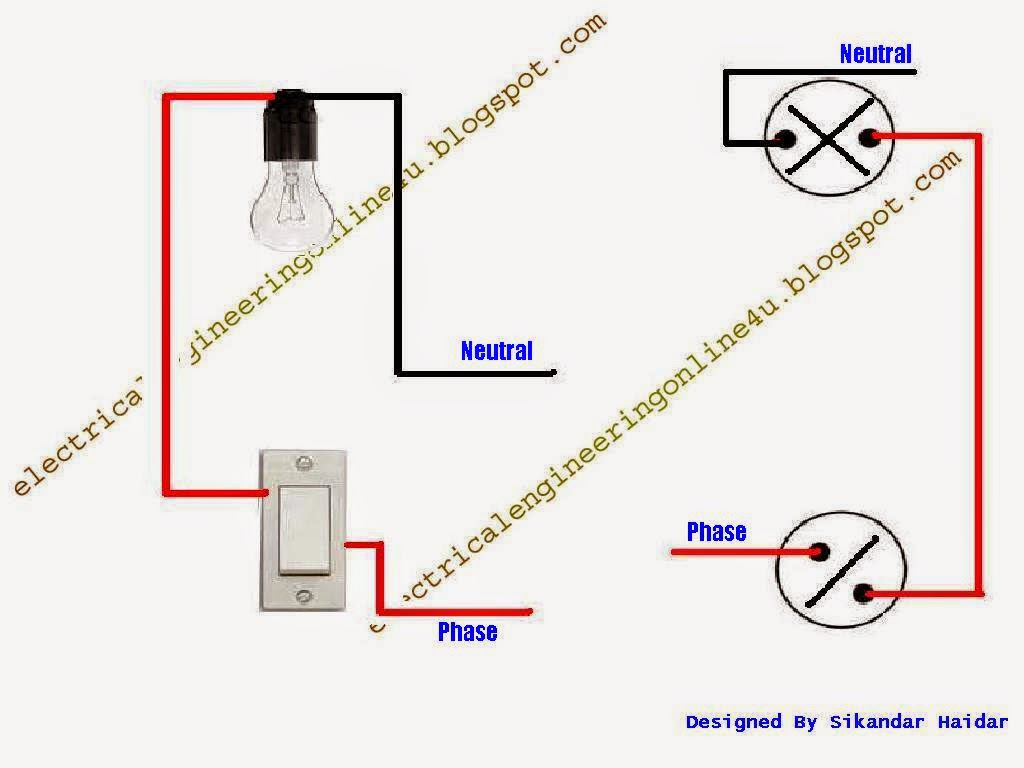 one way switch and light wiring diagram