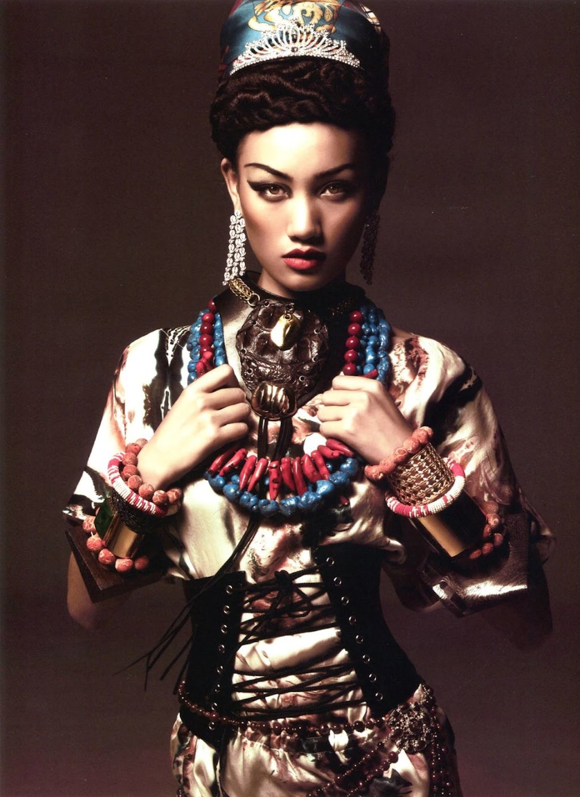 a tribal of her own: huang xiaomeng by yin chao for numero china #20 ...