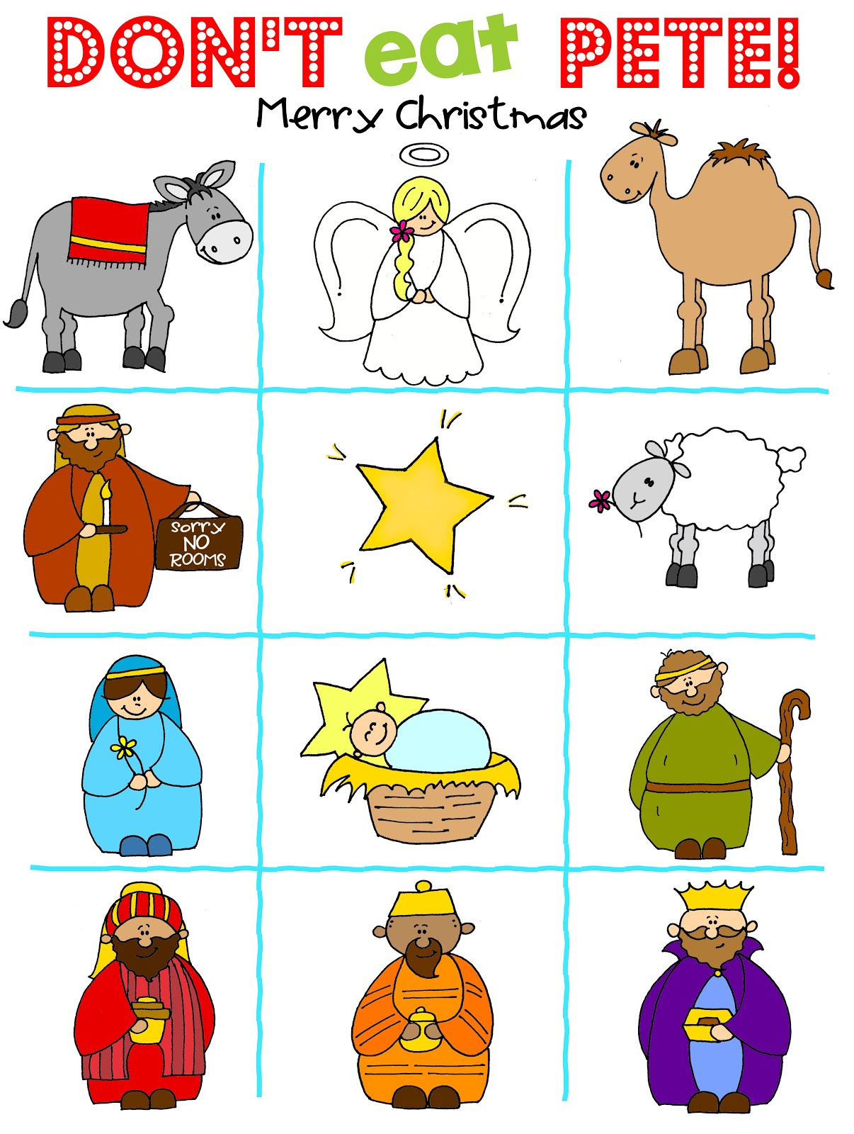 Don&rsquo;t Eat Pete - Nativity version FREE PRINTABLE