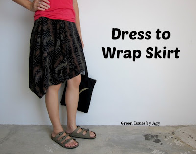 Upcycling a Dress to Wrap Skirt - Zero Waste - Green Issues by Agy