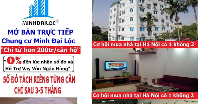 Bán chung cư Minh Đại Lộc 5- Vay Ngân hàng- Đủ nội thất