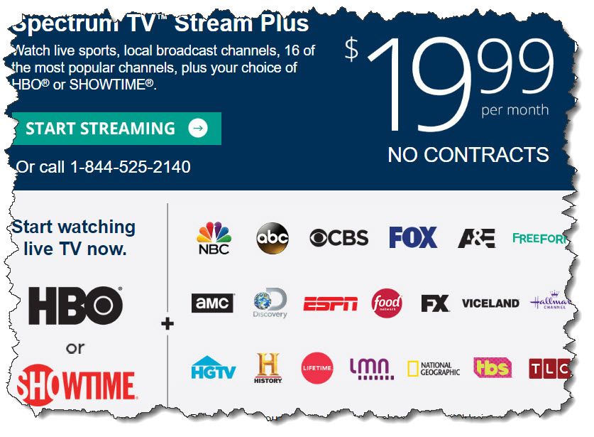 spectrum streaming packages