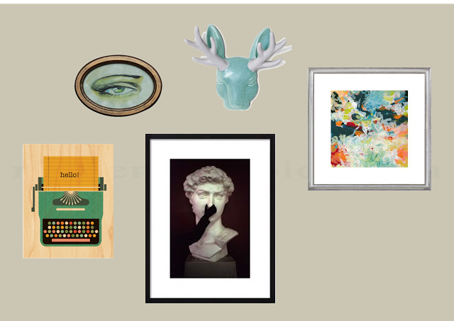 How to plan & hang a gallery wall, BoHo Home style - early plan BoHoHome.com @bohosusan